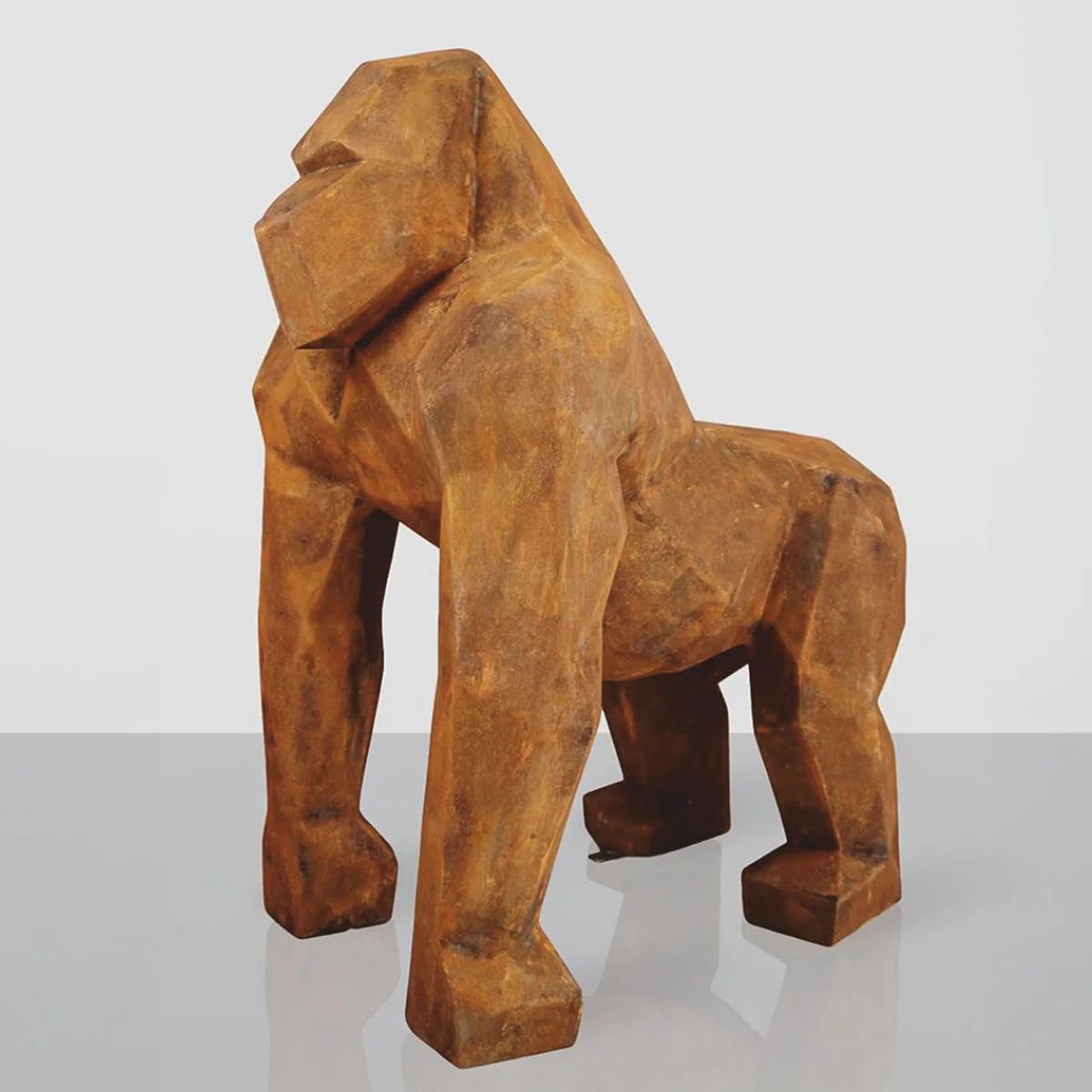 Casa Padrino escultura decorativa XXL mono gorila ¨®xido Al. 128 cm - Figura decorativa grande