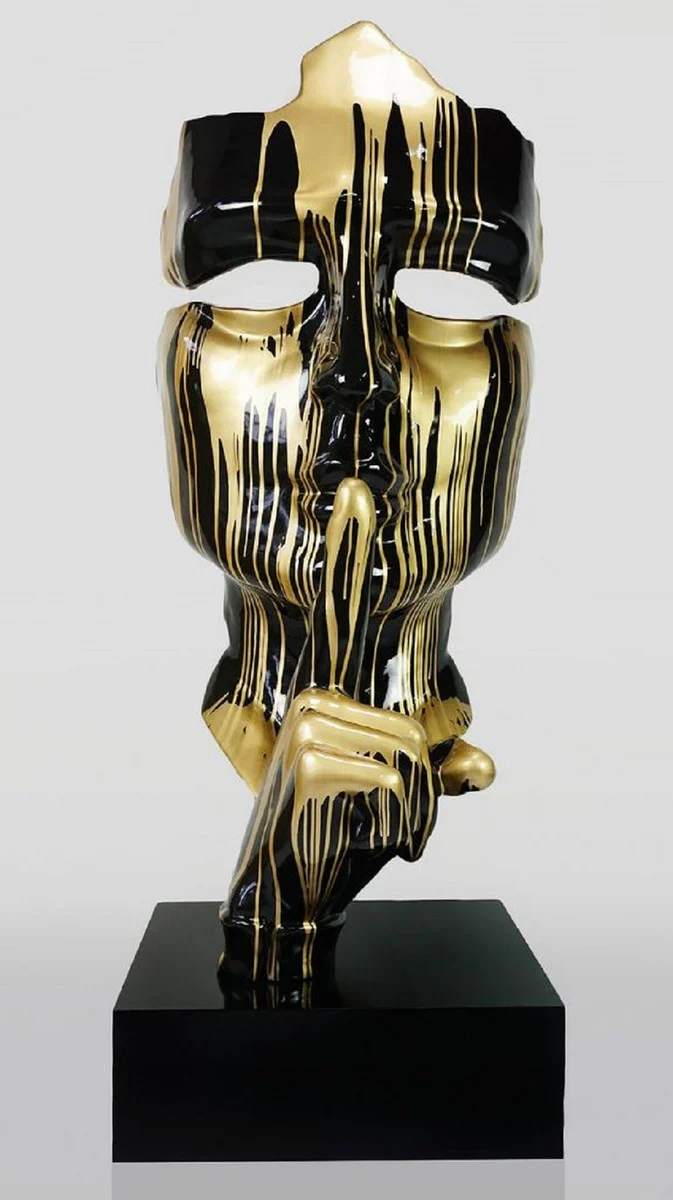 Casa Padrino escultura decorativa XXL negro / oro A. 190 cm