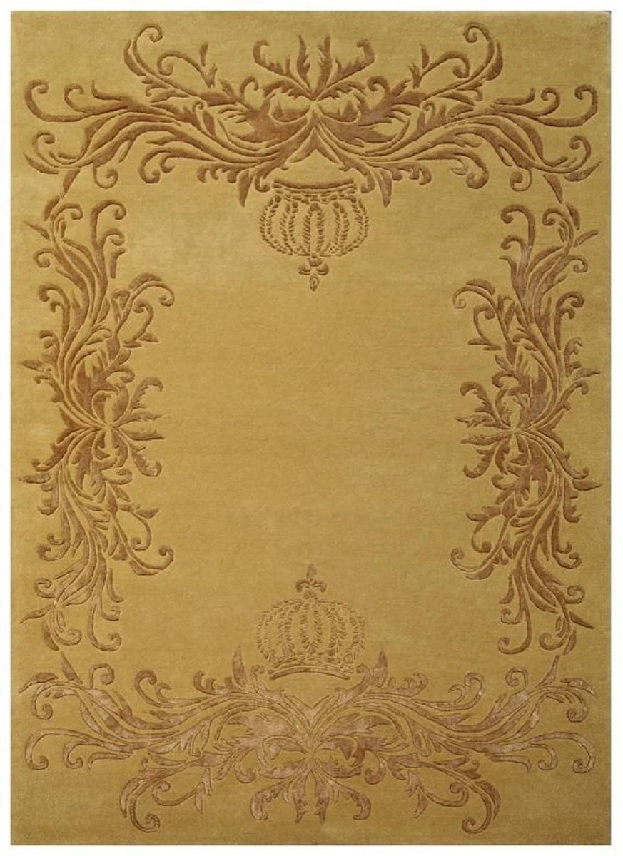 Pomp??s de Casa Padrino alfombra barroco de lujo corona de Harald Gl??ckler oro 200 x 300 cm