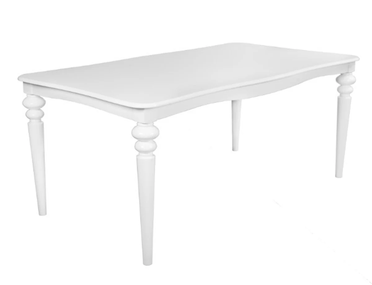 Casa Padrino Baroque dining table extendable white 180-230 cm - Table