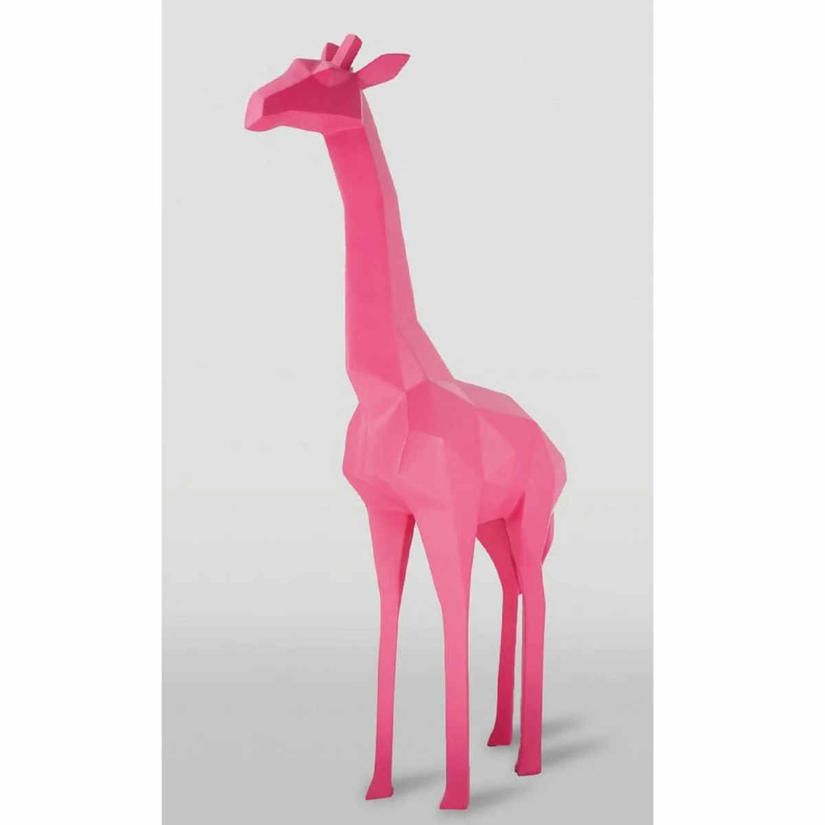 Casa Padrino escultura decorativa XXL jirafa rosa A. 140 cm - Figura abstracta de decoraci¨®n de jard¨ªn