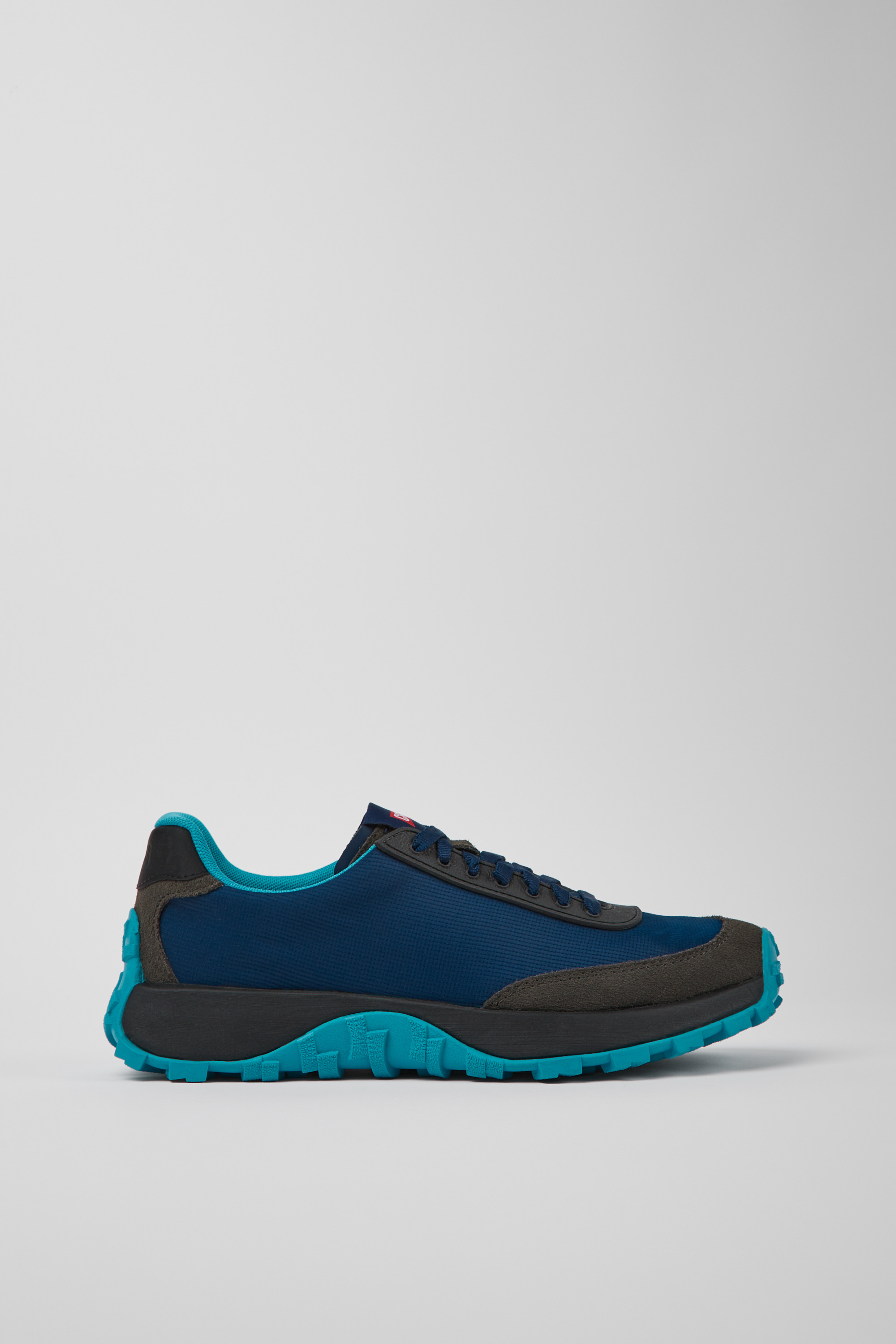 Drift Trail VIBRAM - Blue recycled PET and nubuck sneakers for men