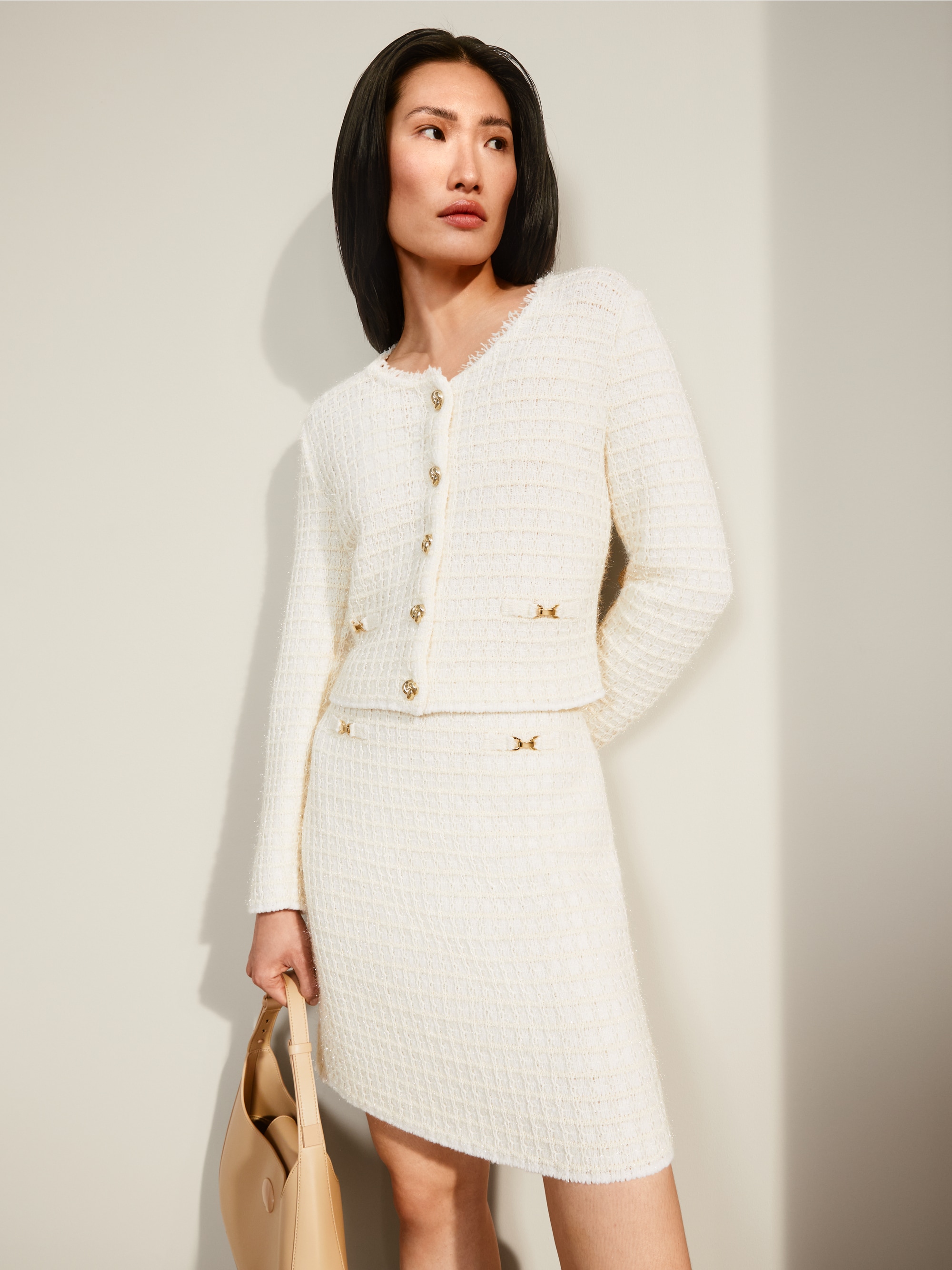 Marc-Cain Structured skirt: knitted in Germany