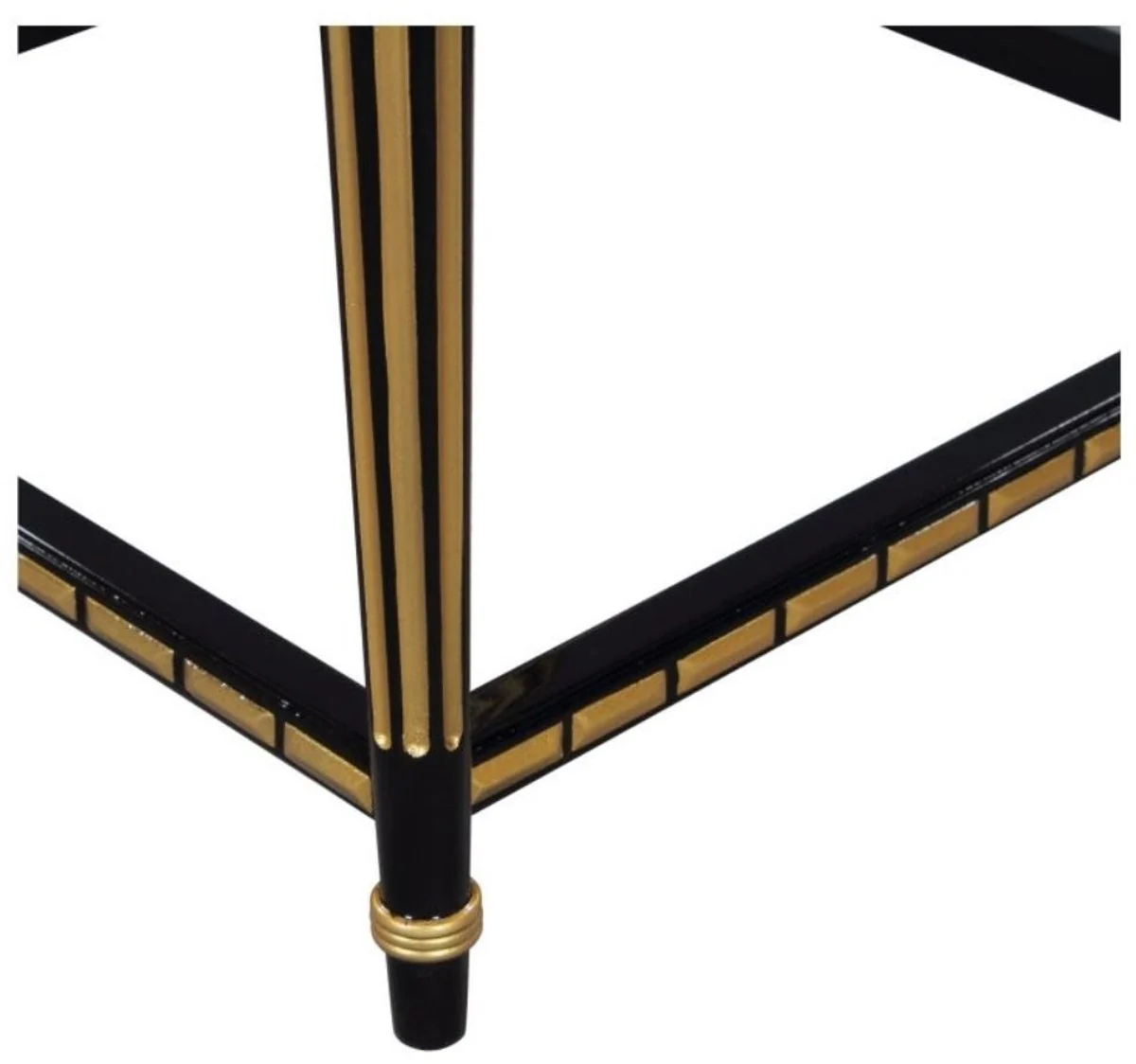 Casa Padrino mesa de sal¨®n de lujo negro / oro 45 x 45 x H. 95 cm - Mesa Auxiliar de Lujo