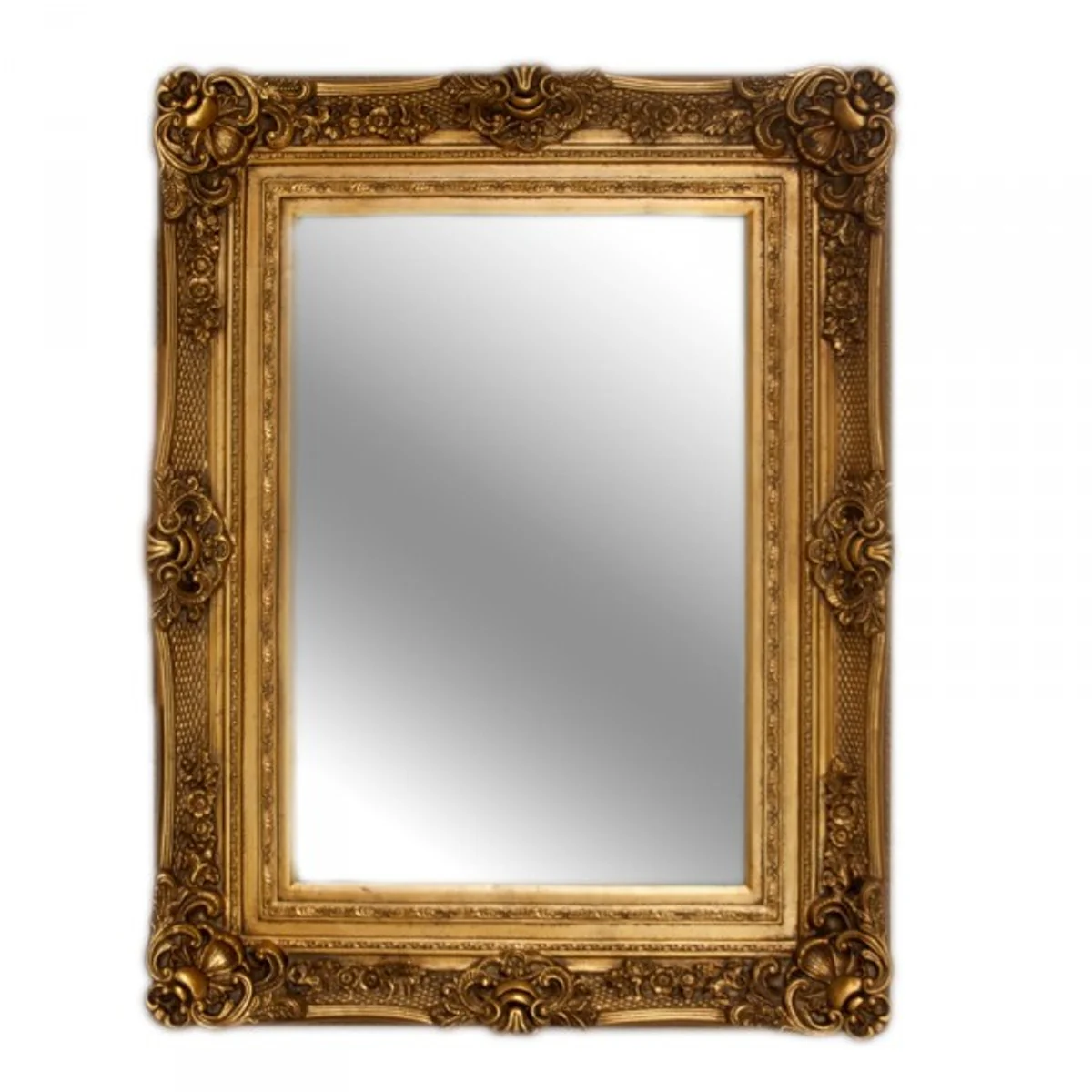 Casa Padrino Baroque Wall Mirror Gold Antique Look height 121 cm, width 90 cm - Edel & Sumptuously