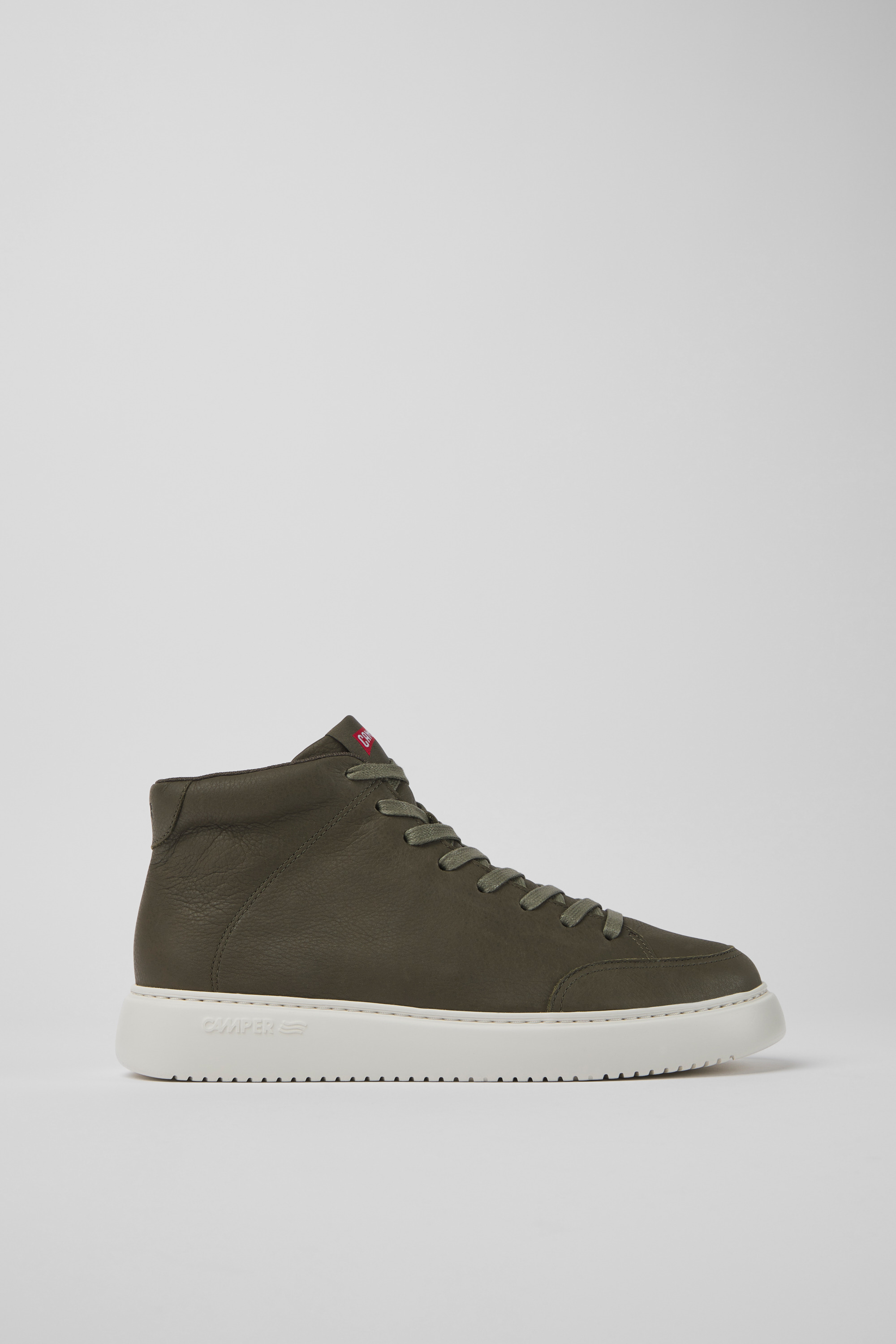 Runner K21 - Green leather sneakers for men