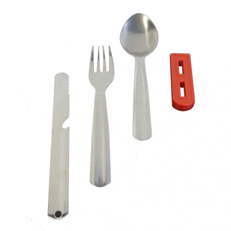 Set de cubiertos de camping Camping Sport DINING SET - rojo