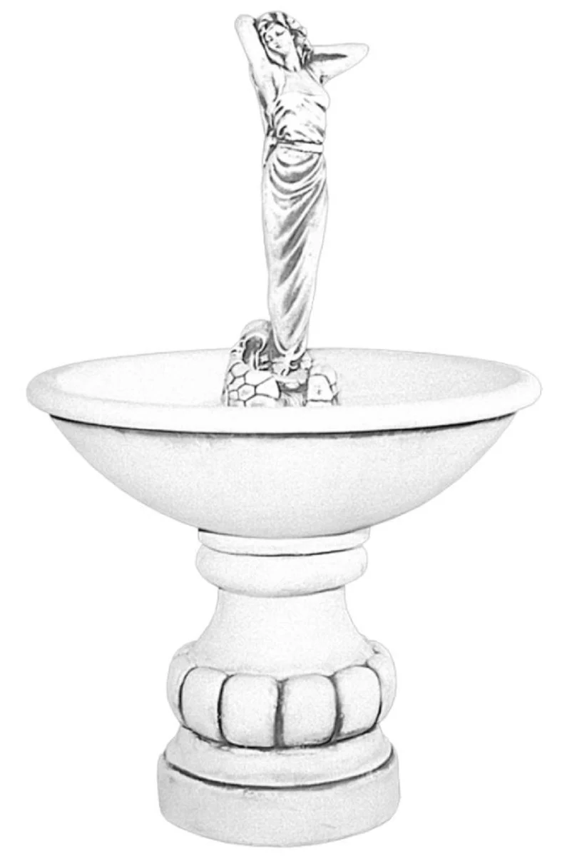 Casa Padrino fuente barroco se?ora gris ? 90 x A. 140 cm - Fuente de jard¨ªn redonda de estilo barroco - Fuente redonda de piedra decoraci¨®n de jard¨ªn - Accesorios de decoraci¨®n de jard¨ªn barroco