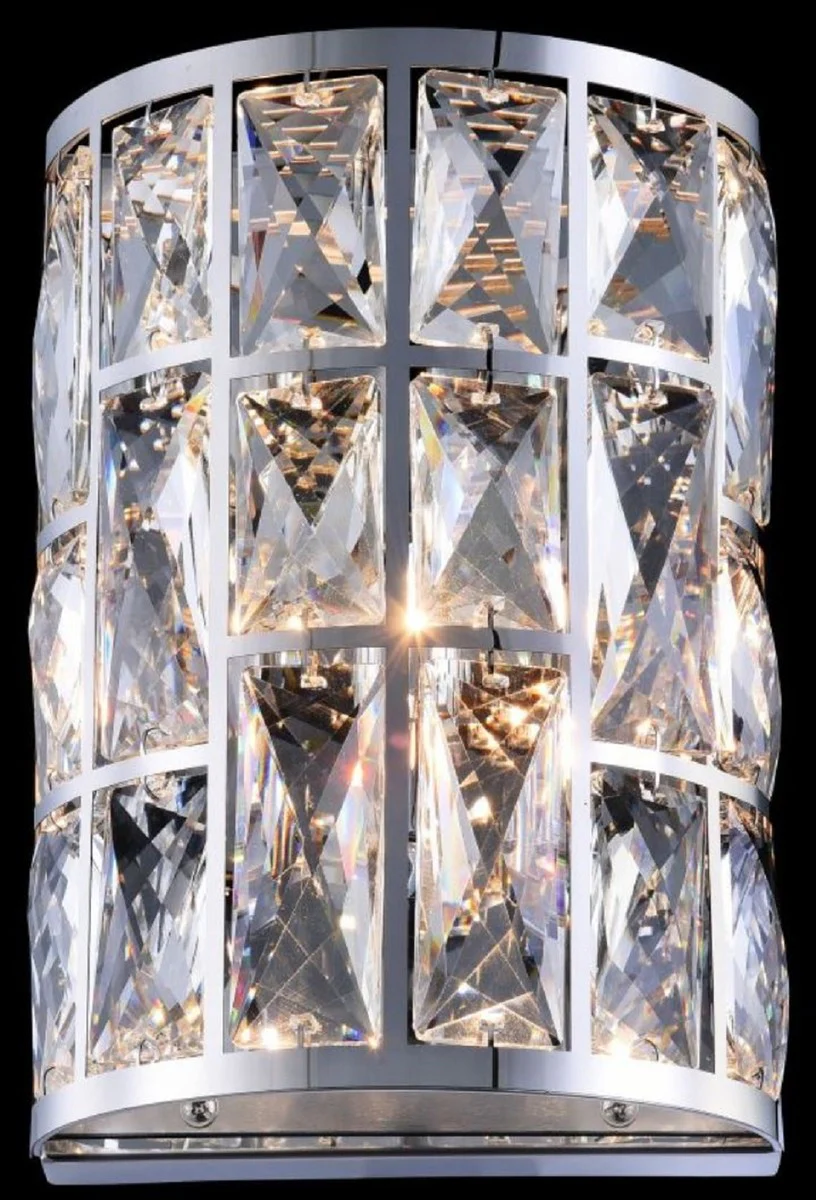 Casa Padrino Lámpara de Pared de Lujo 14,7 x 10 x H. 21,2 cm - Lámpara de Pared Elegante con Cristal