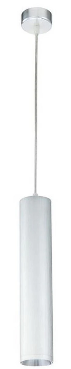 Casa Padrino lámpara colgante de lujo plata Ø 6 x H. 30 cm - Lámpara Colgante de Aluminio Ajustable en Altura