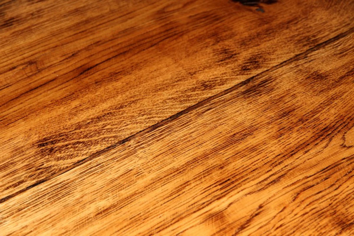 Rustic oak dining table 200 x 115 cm - massive and heavy Casa Padrino - Gasthaus Table Dining Table knight table - Restaurant Furniture