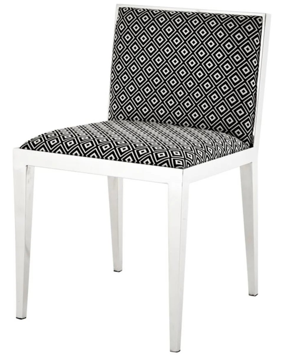 Casa Padrino de lujo de acero inoxidable silla de comedor 47,5 x 50 x 77,2 cm H. - muebles de dise?o comedor
