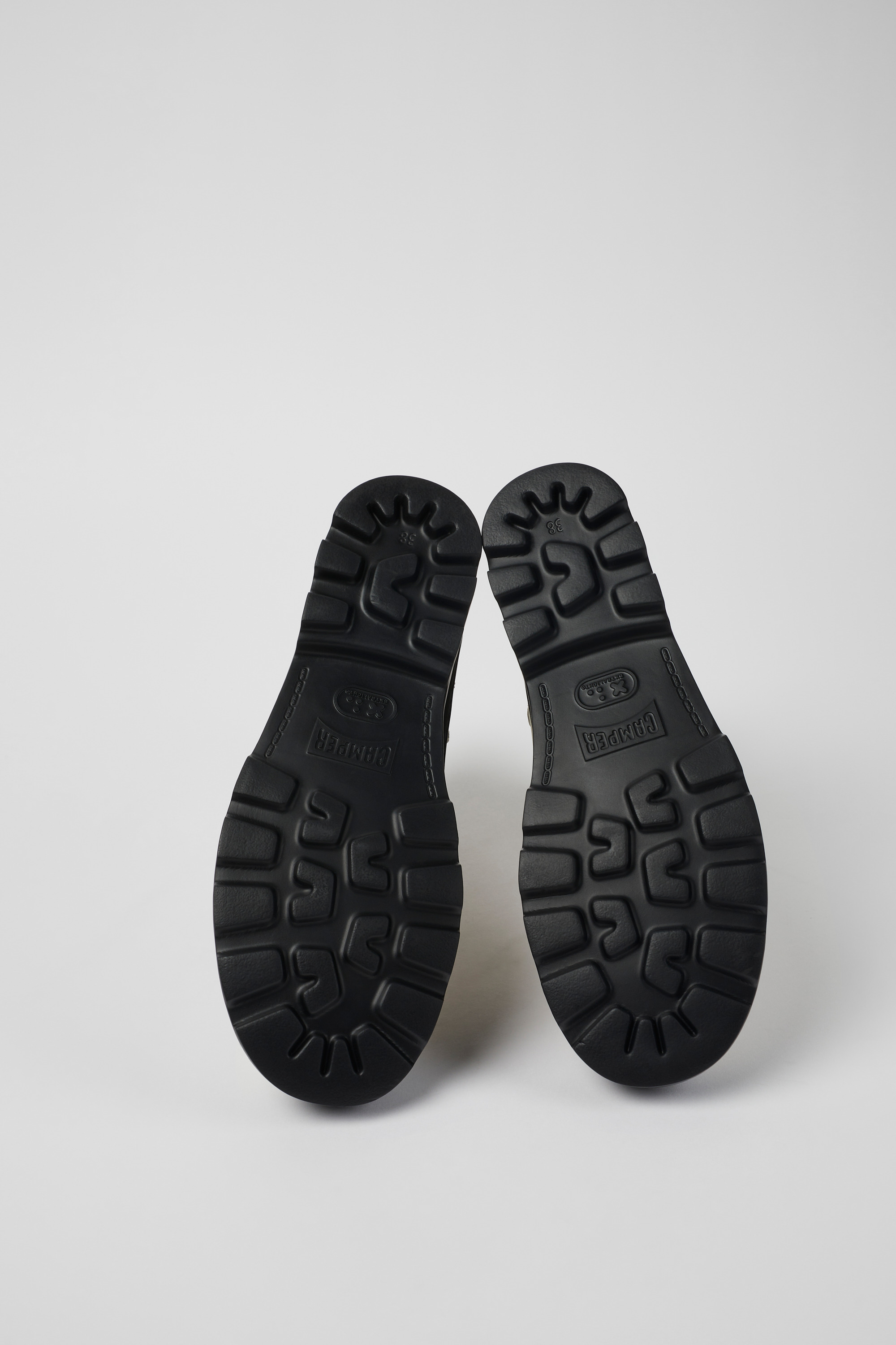 Brutus - Gray leather lace-up boots for women