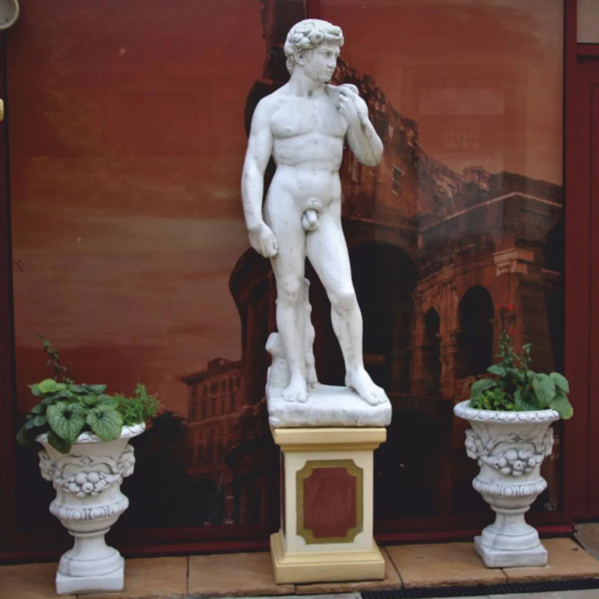 Casa Padrino escultura de decoraci¨®n de jard¨ªn Art Nouveau hombre gris A. 170 cm - Figura de jard¨ªn