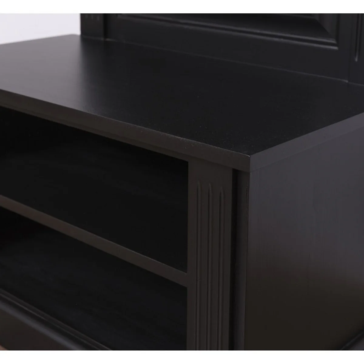 Armario de pared Art Nouveau de Casa Padrino con compartimentos de almacenamiento Estilo antiguo negro - armario de estilo r¨²stico