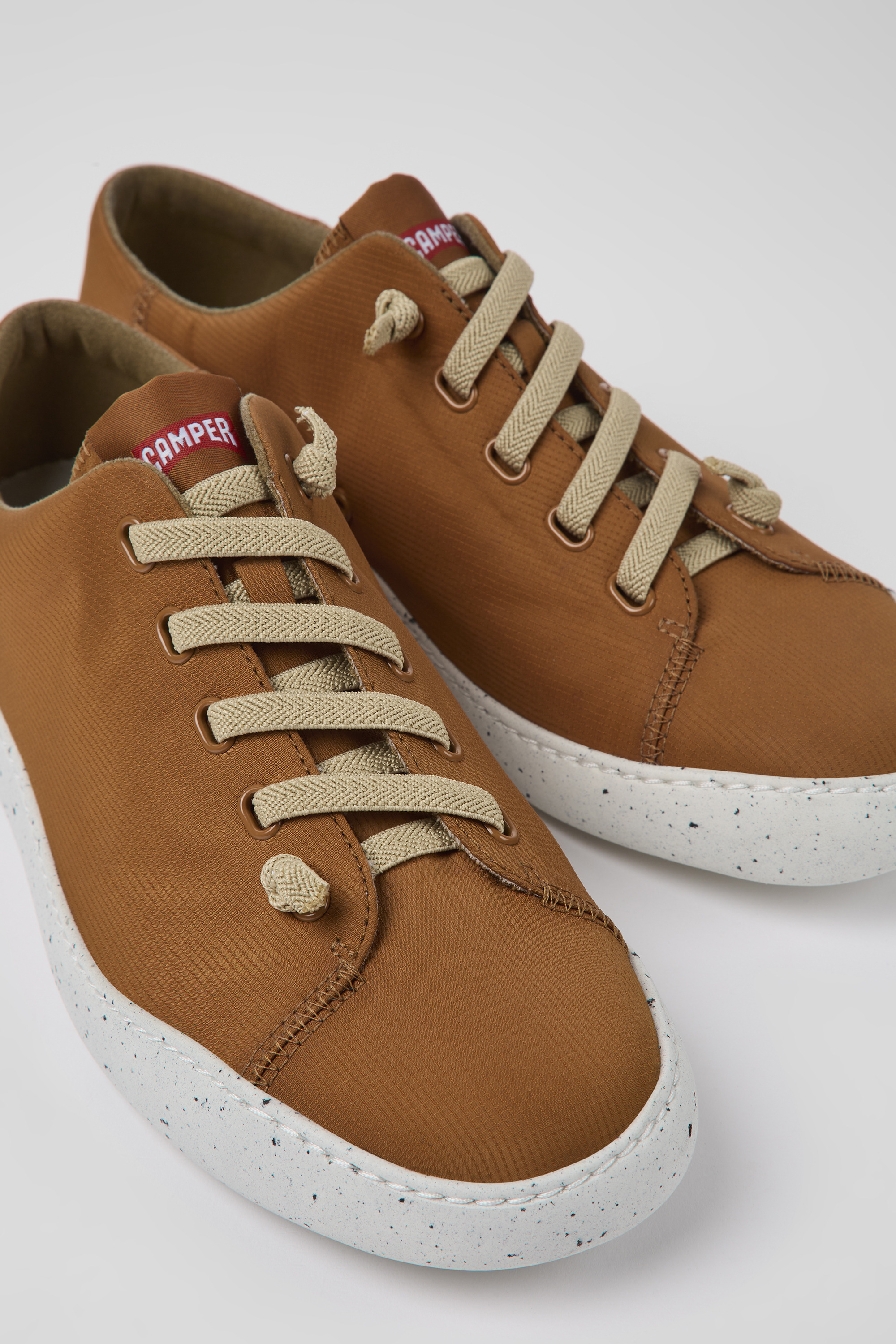 Peu Touring - Brown textile sneakers for men