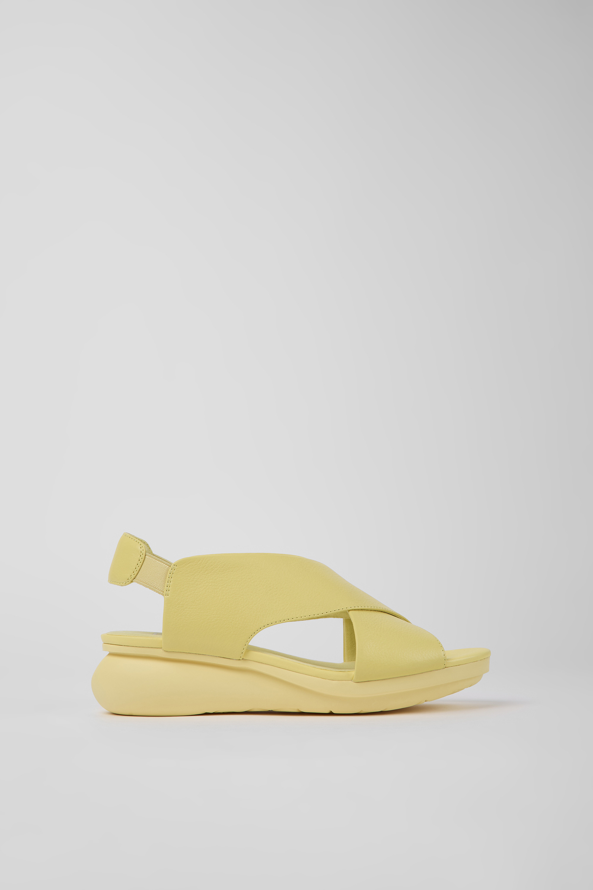 Balloon - Yellow leather sandals for women