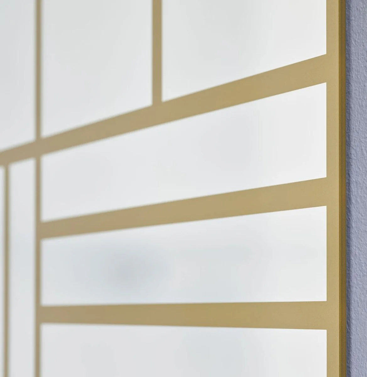 Casa Padrino espejo de pared de lujo oro 100 x 2,5 x A. 158 cm - Espejo rectangular con patr¨®n - Muebles de Lujo