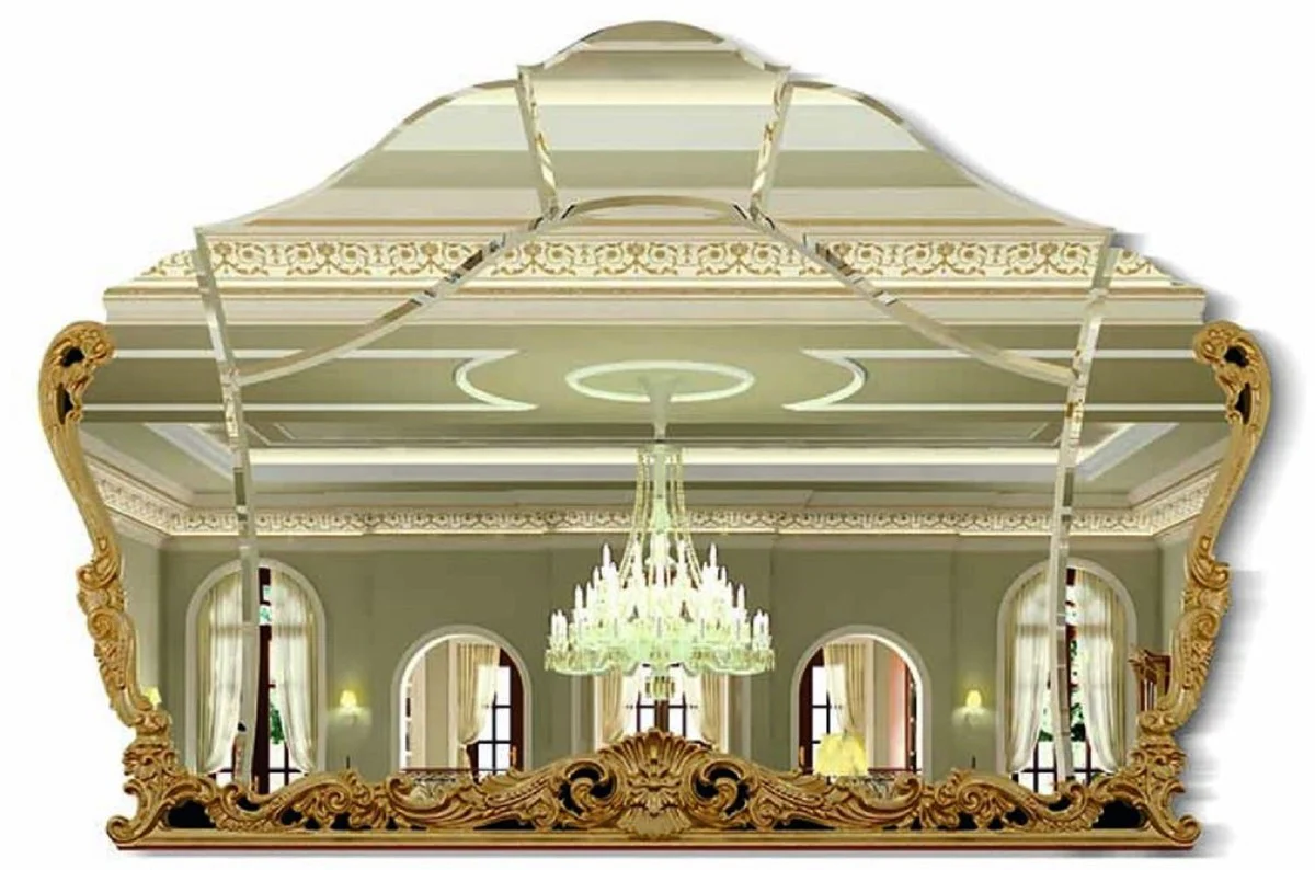 Casa Padrino espejo barroco de lujo oro 209 cm - Espejo de pared estilo barroco - Hecho en Italia