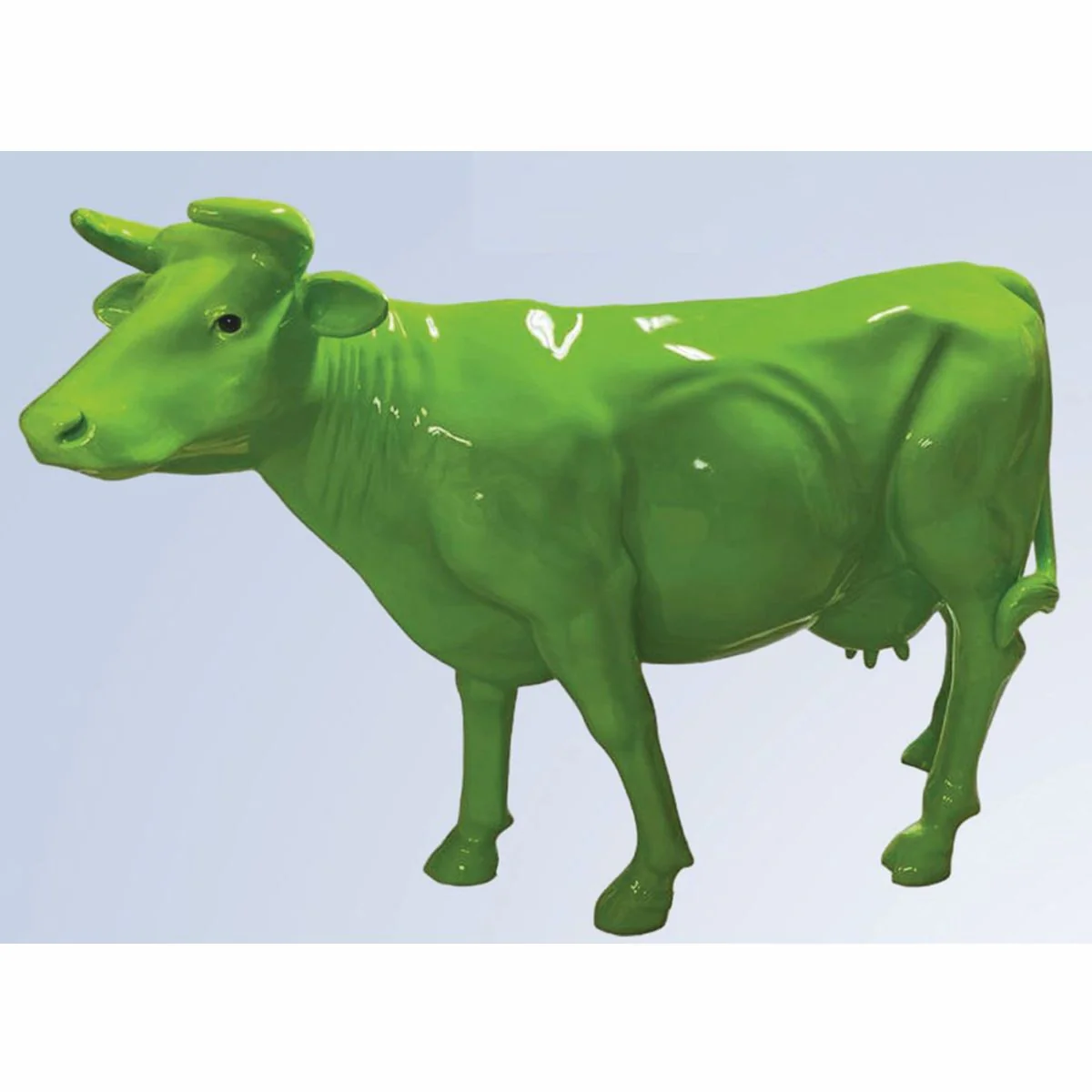 Casa Padrino escultura decorativa XXL vaca verde 223 x 70 x A. 147 cm - Figura de jard¨ªn