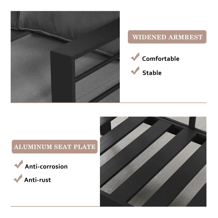 💥Clearance Sale🔥Brandtley 7 Piece Sofa Seating Group with Cushions and Fire Pit Table