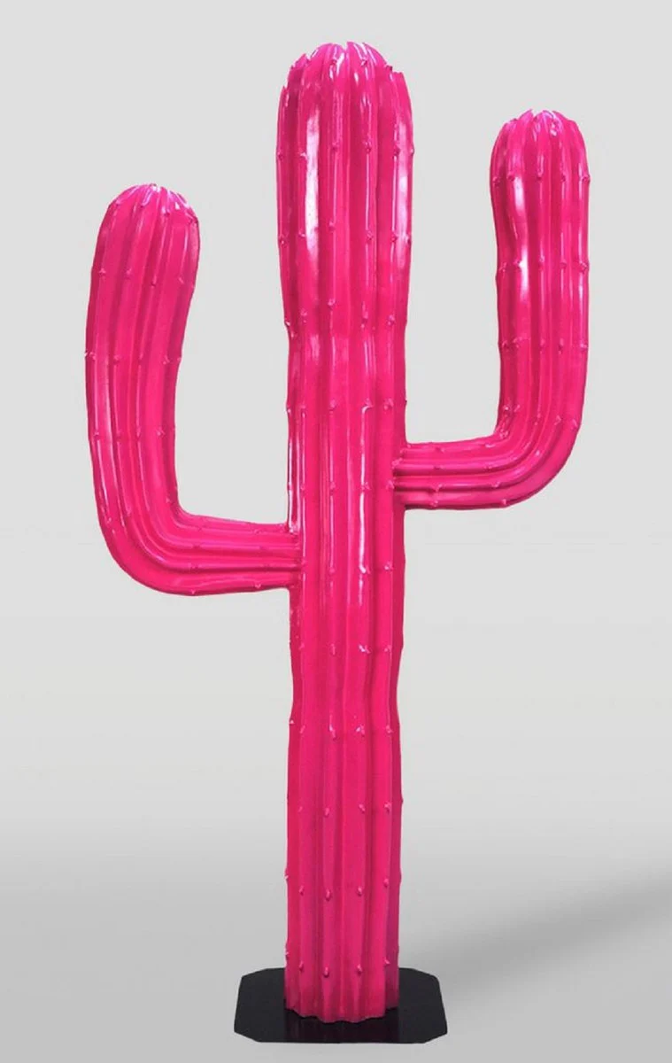 Casa Padrino cactus decorativo XXL rosa / negro A. 180 cm