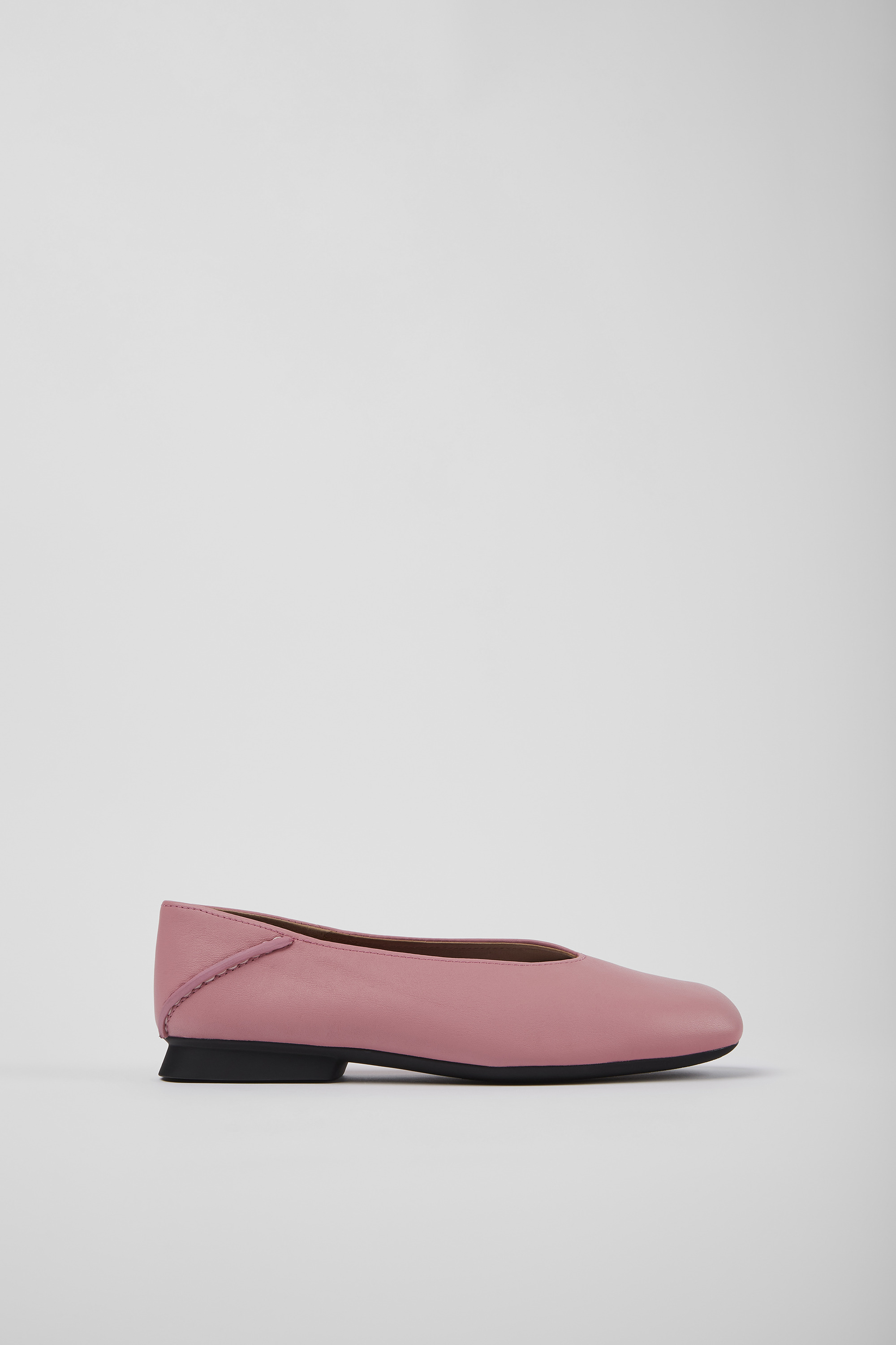 Casi Myra - Pink leather ballerinas for women