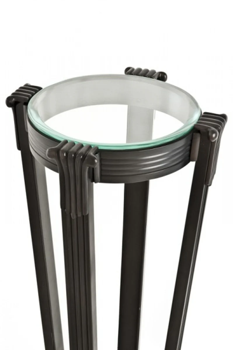 Casa Padrino Luxury Baroque Side Table / Column Brass Vintage Bronze Finish 36 x H 105.5 cm - Table Furniture