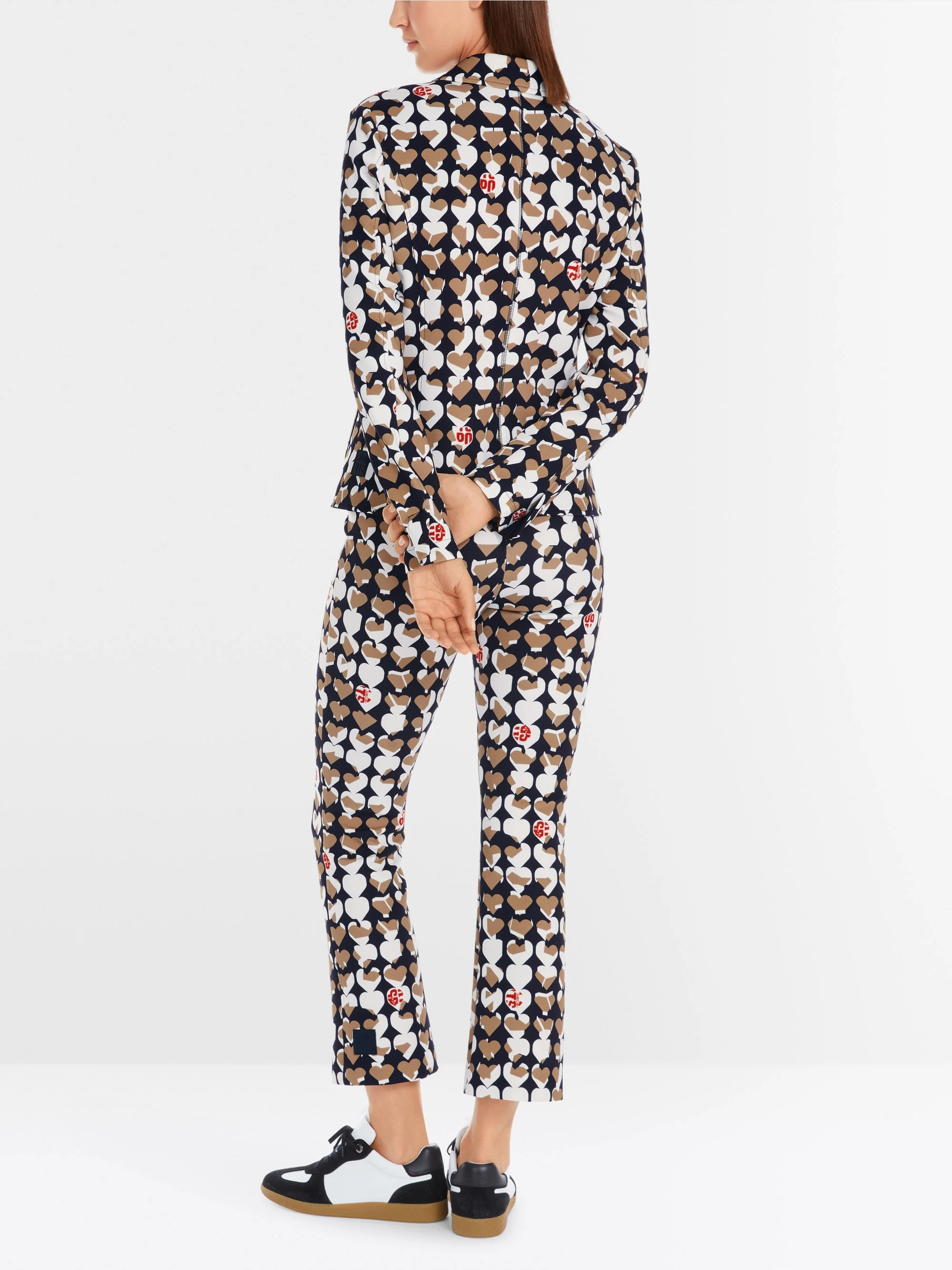 Marc-Cain Patterned blazer in scuba jersey