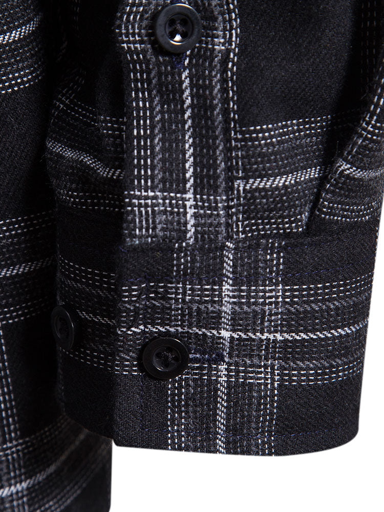 Plaid Button Up Shirt With Pocket