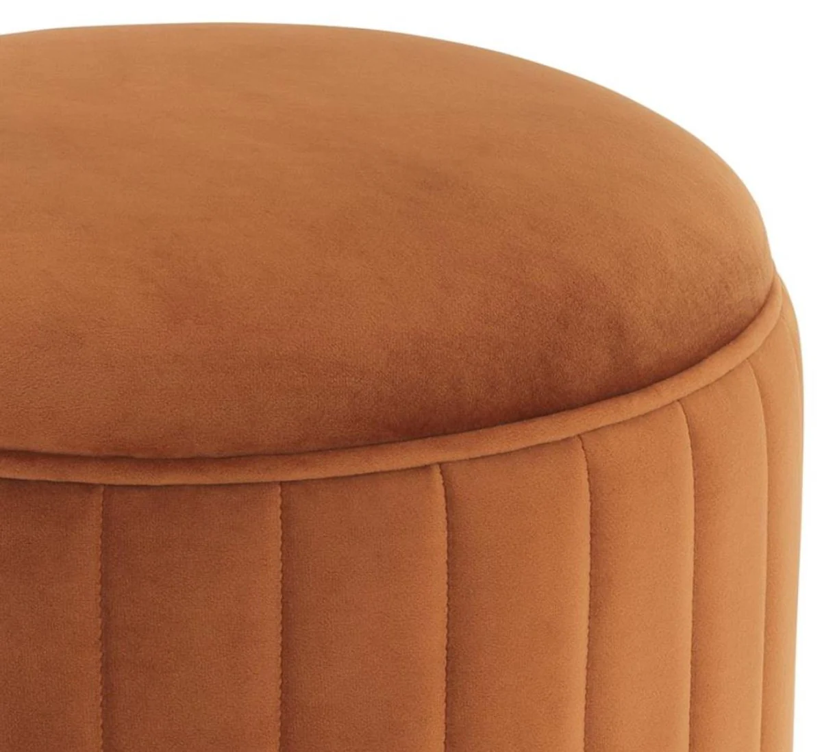 Casa Padrino Taburete Naranja / Lat¨®n ? 40 x H. 45 cm - Taburete de Lujo