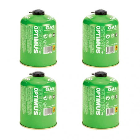 Pack 4 Optimus Gas 450G Butane/Propane con válvula - Cartucho de gas