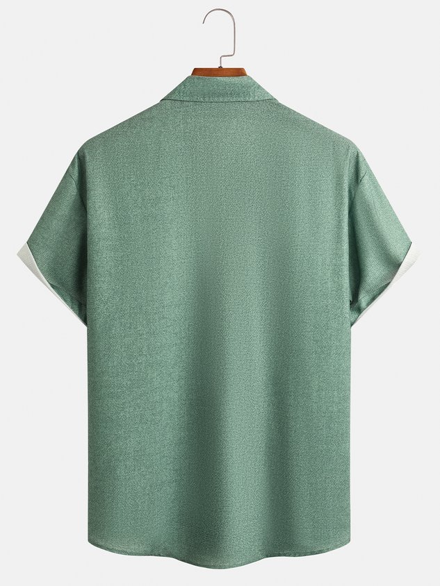 Tropical Floral Print Short Sleeve Casual Shirt