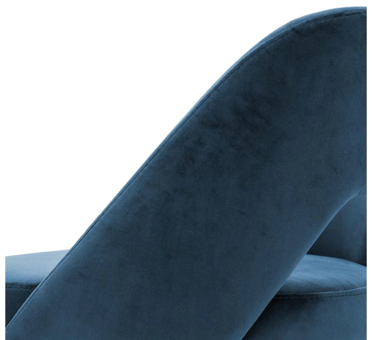 Casa Padrino luxury bar stool blue / black 50 x 50 x H. 100 cm - Luxury Bar Stools with Backrest