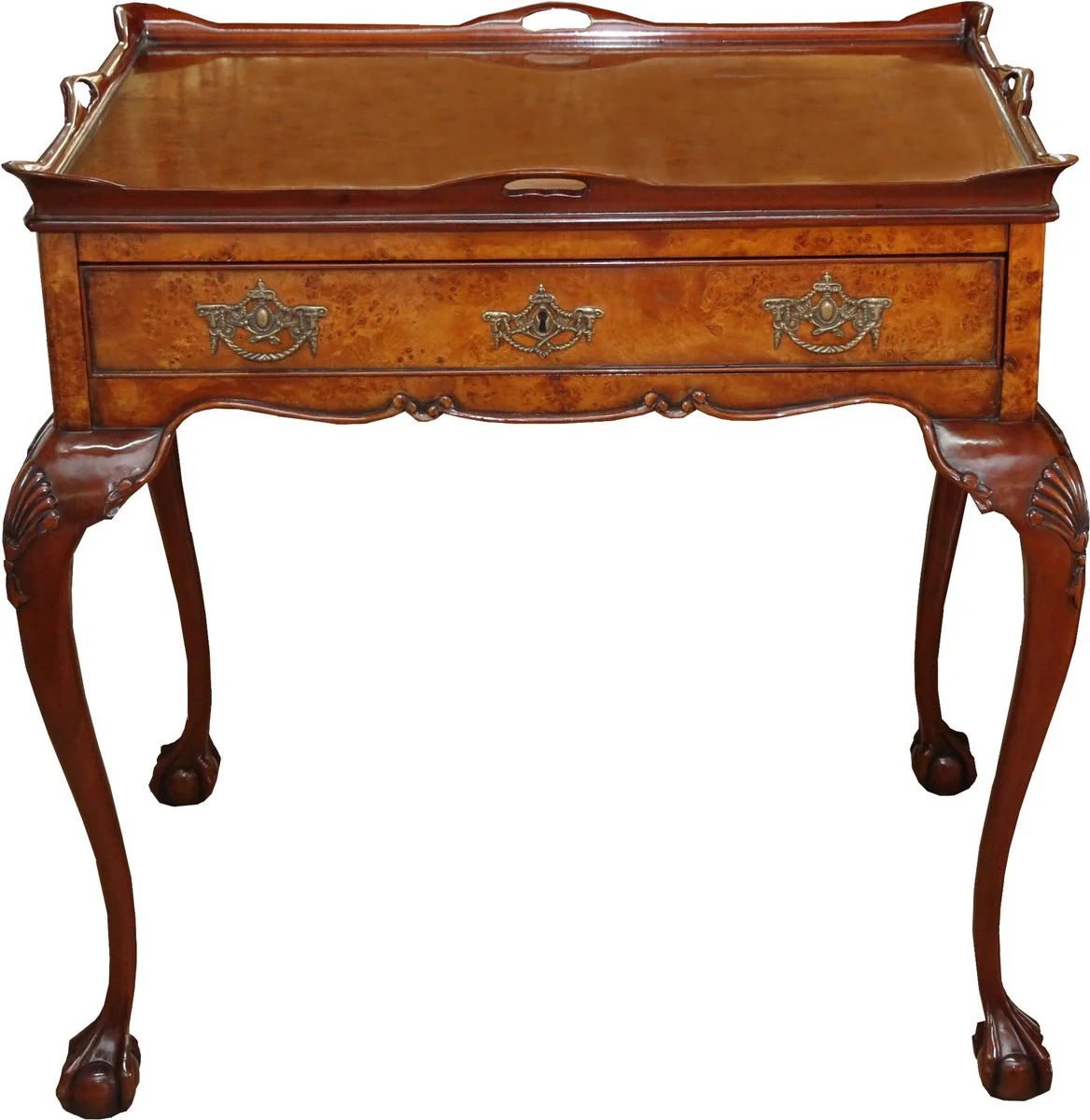Casa Padrino baroque console mahogany brown gold 100 x 40 x H. 85 cm - Antique Style Furniture