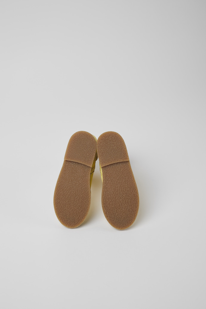 Savina Yellow leather boots for kids