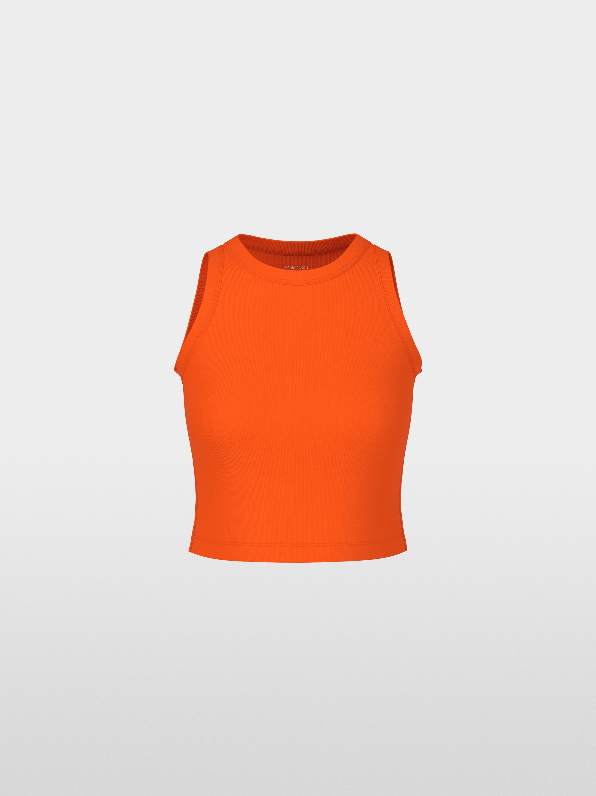 Marc-Cain Solid cropped top in cotton stretch