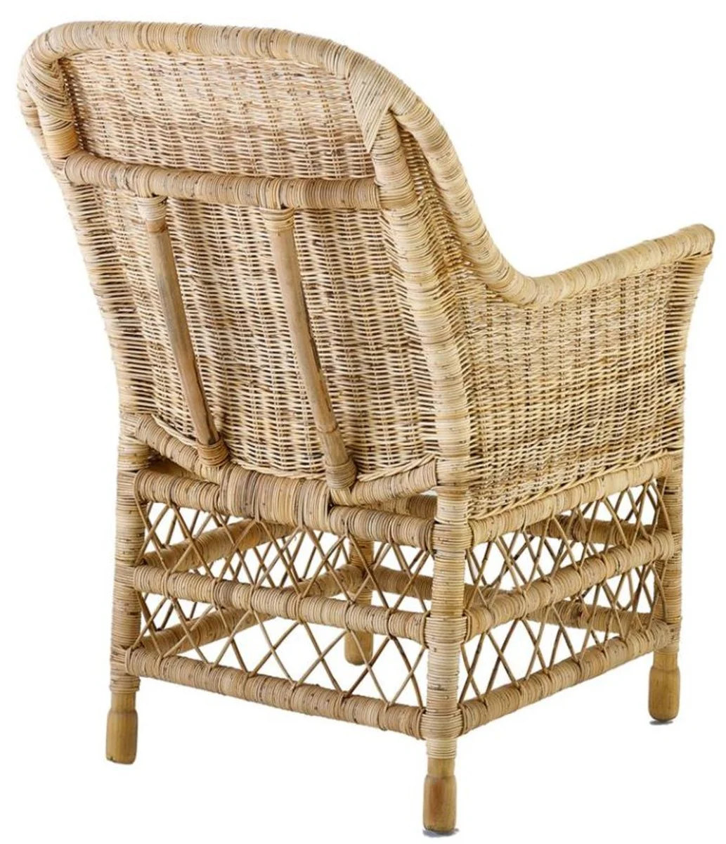 Casa Padrino dise?ador de silla de comedor con apoyabrazos en color natural - colecci¨®n de hoteles