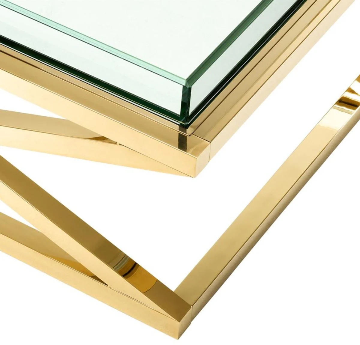 Casa Padrino mesa de centro / mesa de sal¨®n de lujo oro 100 x 100 x H. 46,5 cm - Muebles de Hotel