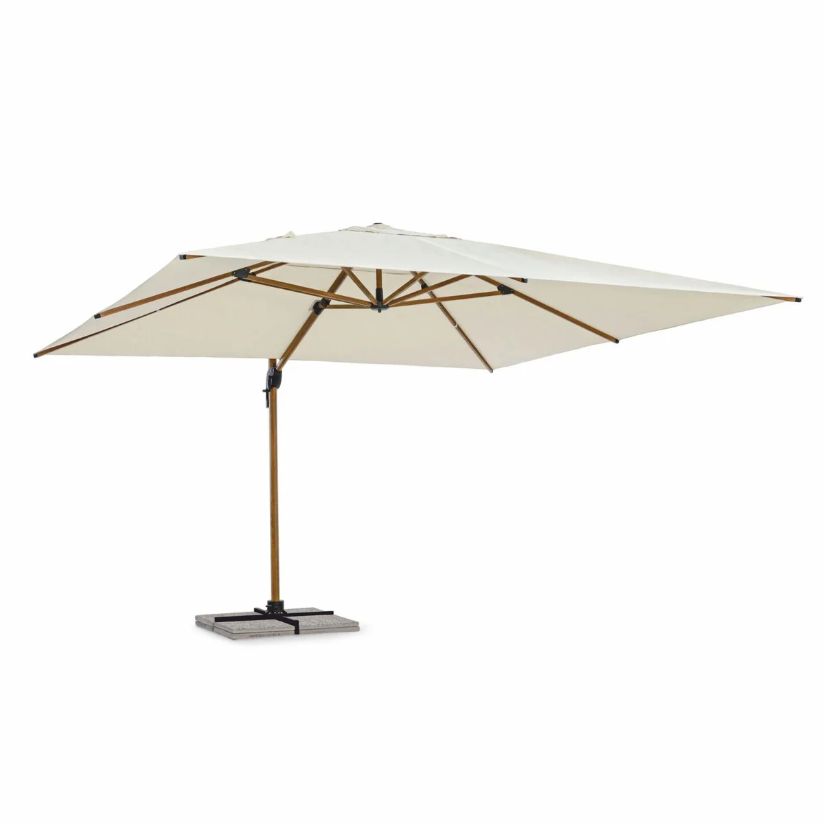 Casa Padrino sombrilla sem¨¢foro de lujo con soporte beige / marr¨®n 400 cm - Accesorios de jard¨ªn