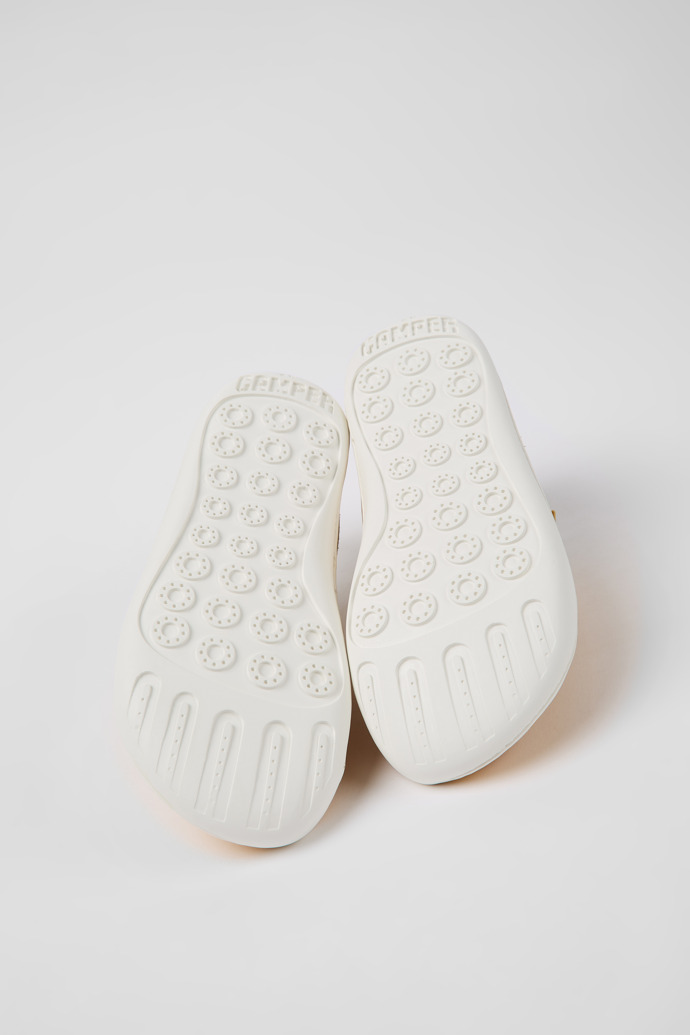 Peu Orange leather and nubuck shoes for children