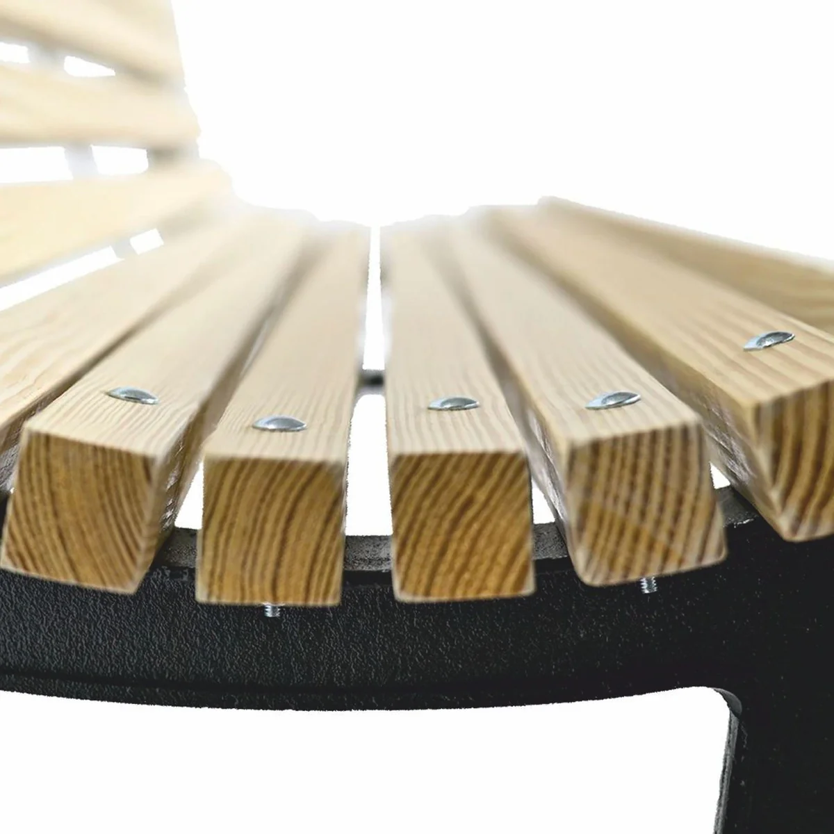 Casa Padrino banco de parque - Banco urbano natural / negro 180 cm - Muebles de exterior