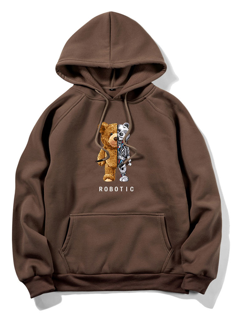 Robot Bear Graphic Hoodies
