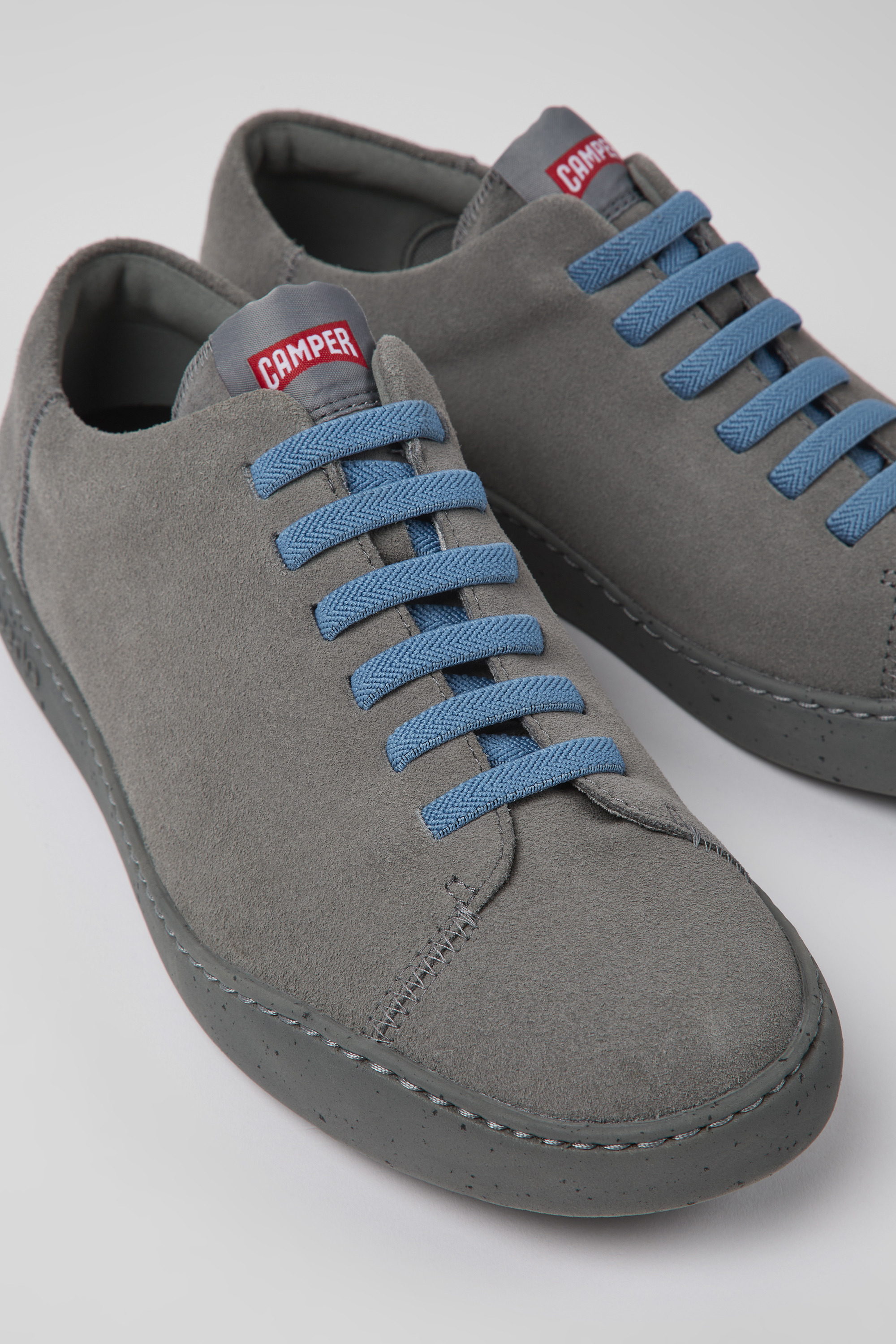 Peu Touring - Gray nubuck sneakers for men