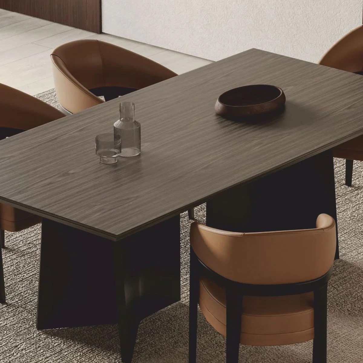 Casa Padrino mesa de comedor de lujo marr¨®n oscuro 220 cm - Muebles de hotel y comedor