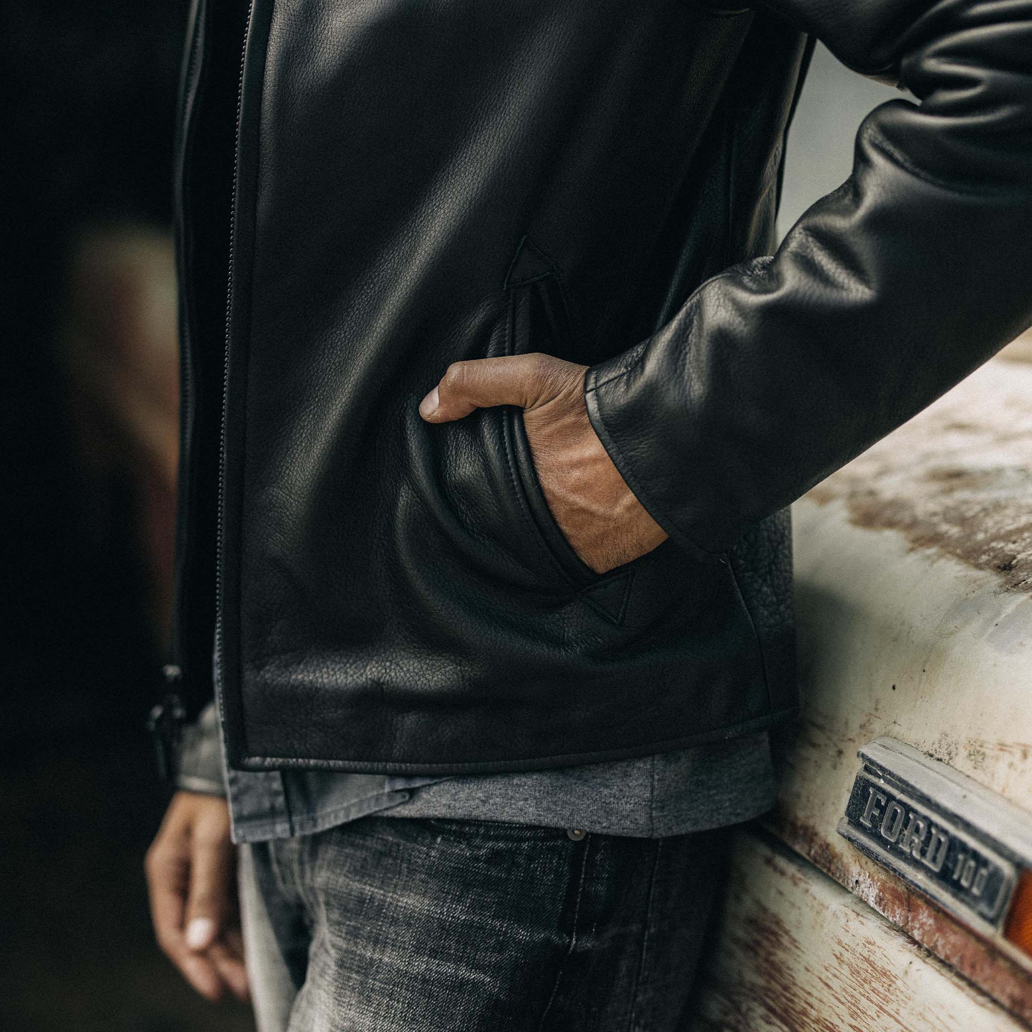 The Moto Jacket in Black Steerhide
