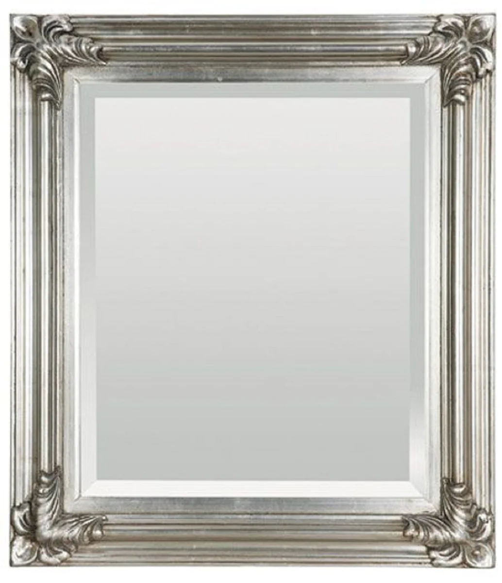 Casa Padrino espejo barroco espejo barroco plata antigua 69 x A. 79 cm - Espejo de pared rectangular en estilo barroco - Magn¨ªfico espejo de armario de estilo antiguo - Muebles barrocos