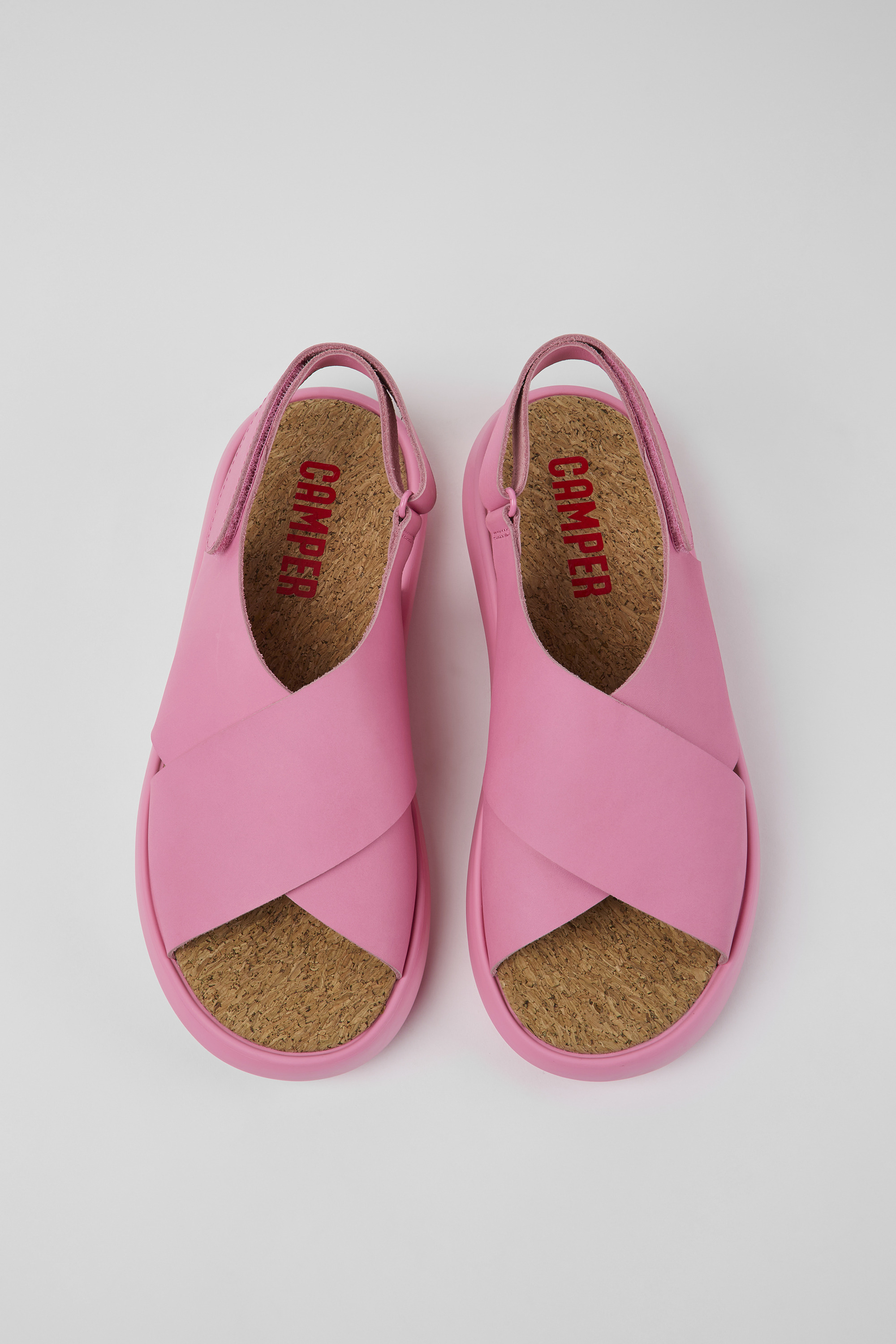 Pelotas Flota - Pink leather sandals for men