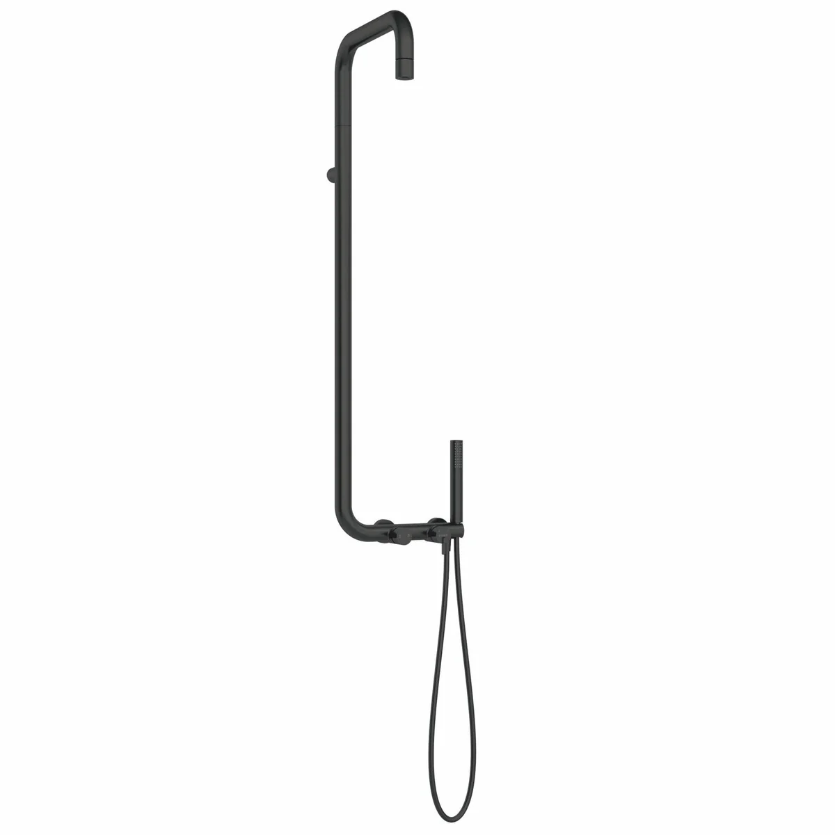 Casa Padrino conjunto de ducha de lujo con ducha fija y teleducha negro Al. 122,7 cm