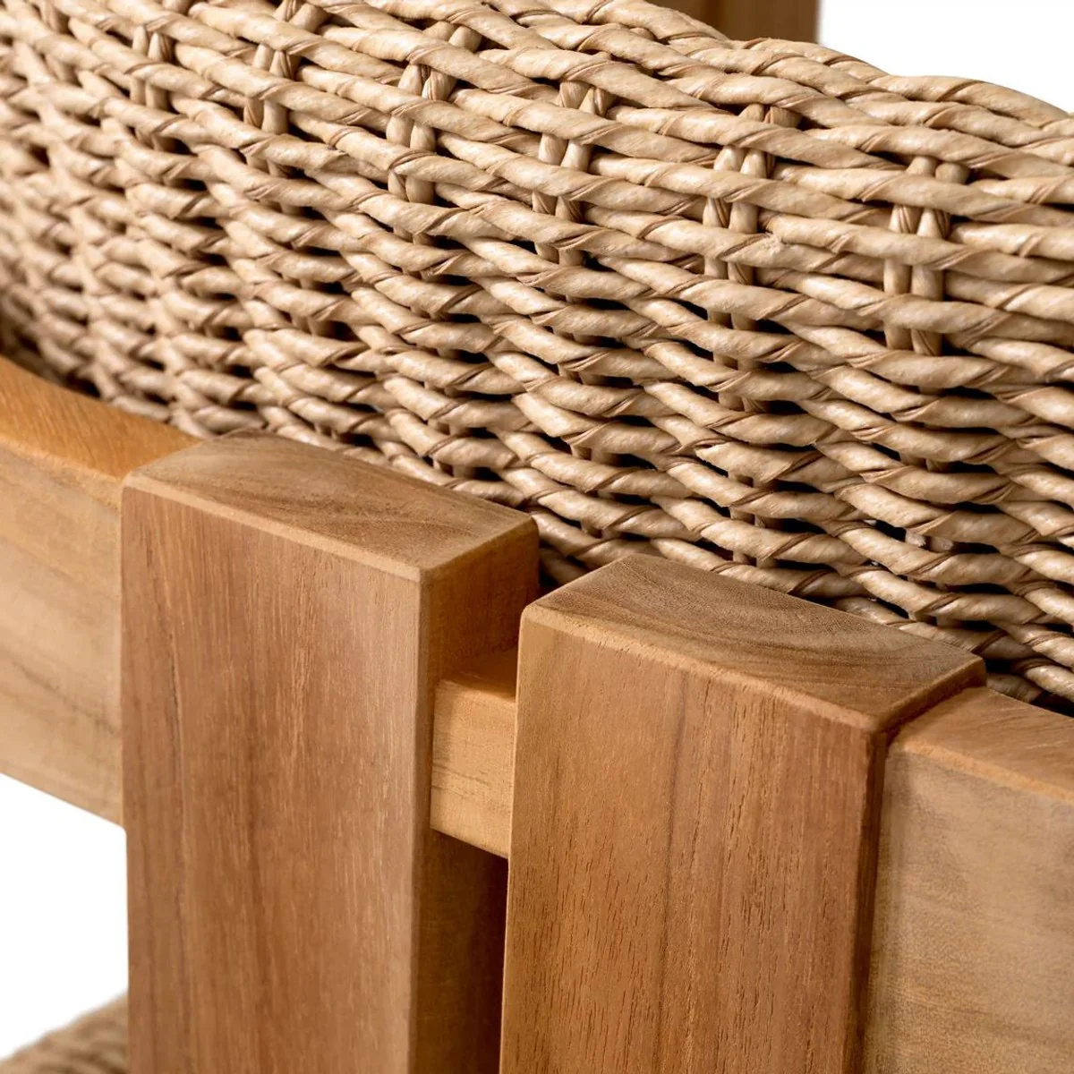 Casa Padrino Silla de Comedor de Teca de Lujo con Reposabrazos Natural 60 x 53 x A. 77 cm - Silla de Jard¨ªn - Muebles de Jard¨ªn - Muebles de Comedor - Muebles de Teca de Lujo